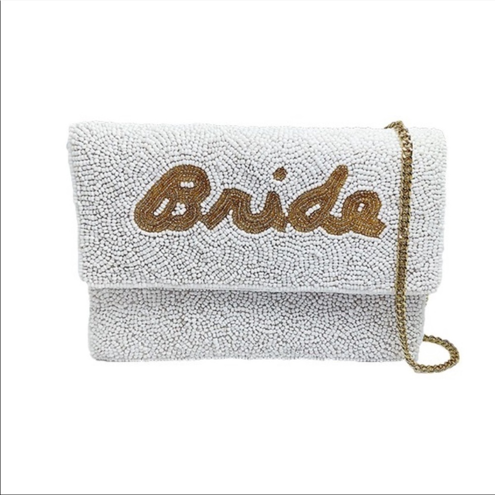 Bride Ivory Beaded Clutch Bag